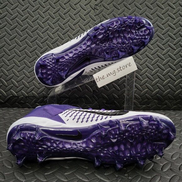 Nike Alpha Menace Pro 2 Mid Football Cleats White Purple BV3945-104 Men's 11.5 - Picture 6 of 7
